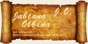 Jablana Olbina vizit kartica